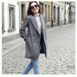 ZARA WOOL COAT SIZE M